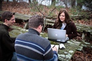 Dan, Doug and Tali get creative in the woods.