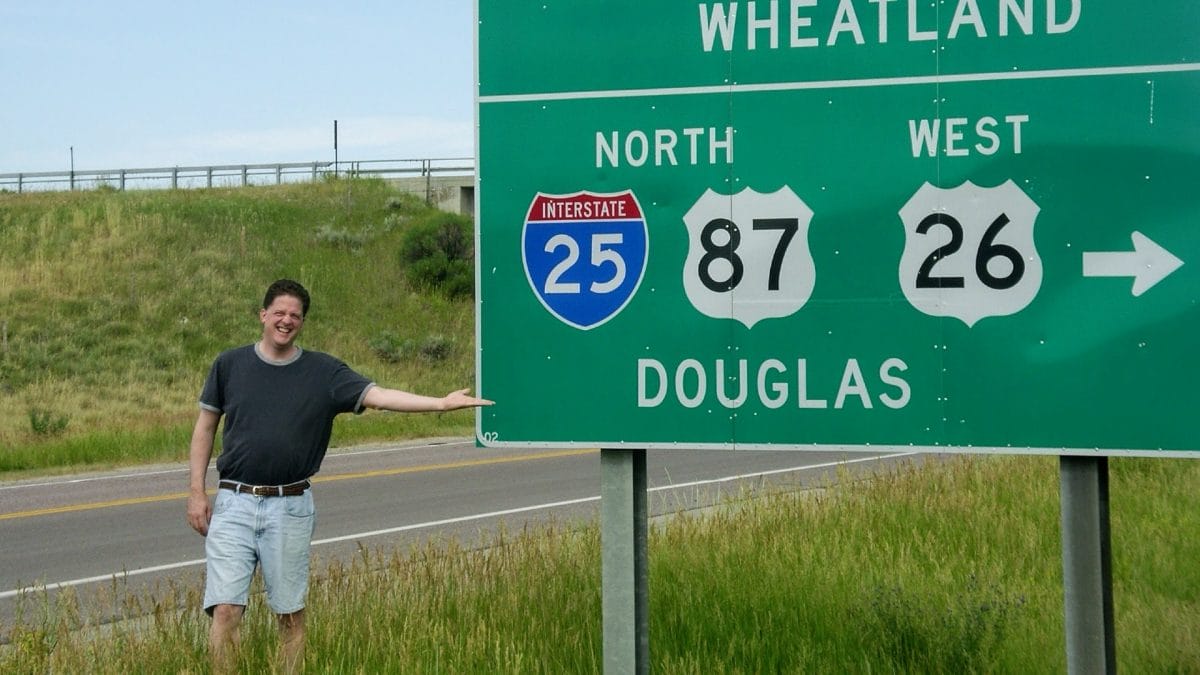 Doug Vos on a trip out west - near Douglas, Wyoming