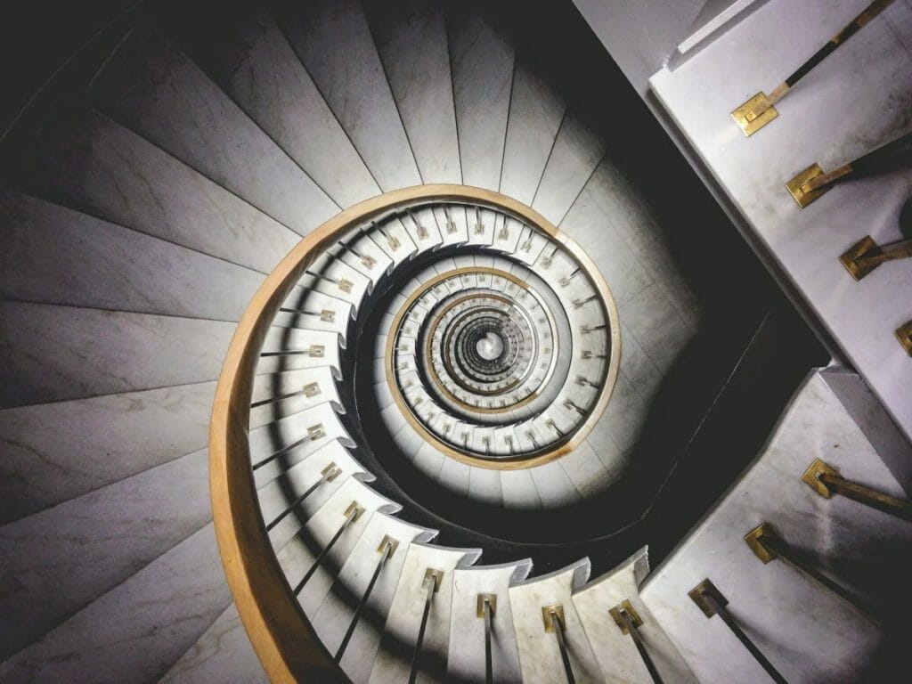 Circular Architectural Motif - example - a spiral staircase