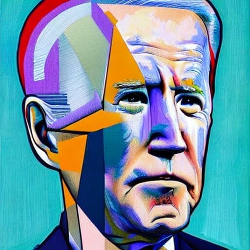 President Joseph R. Biden, in the style of Picasso