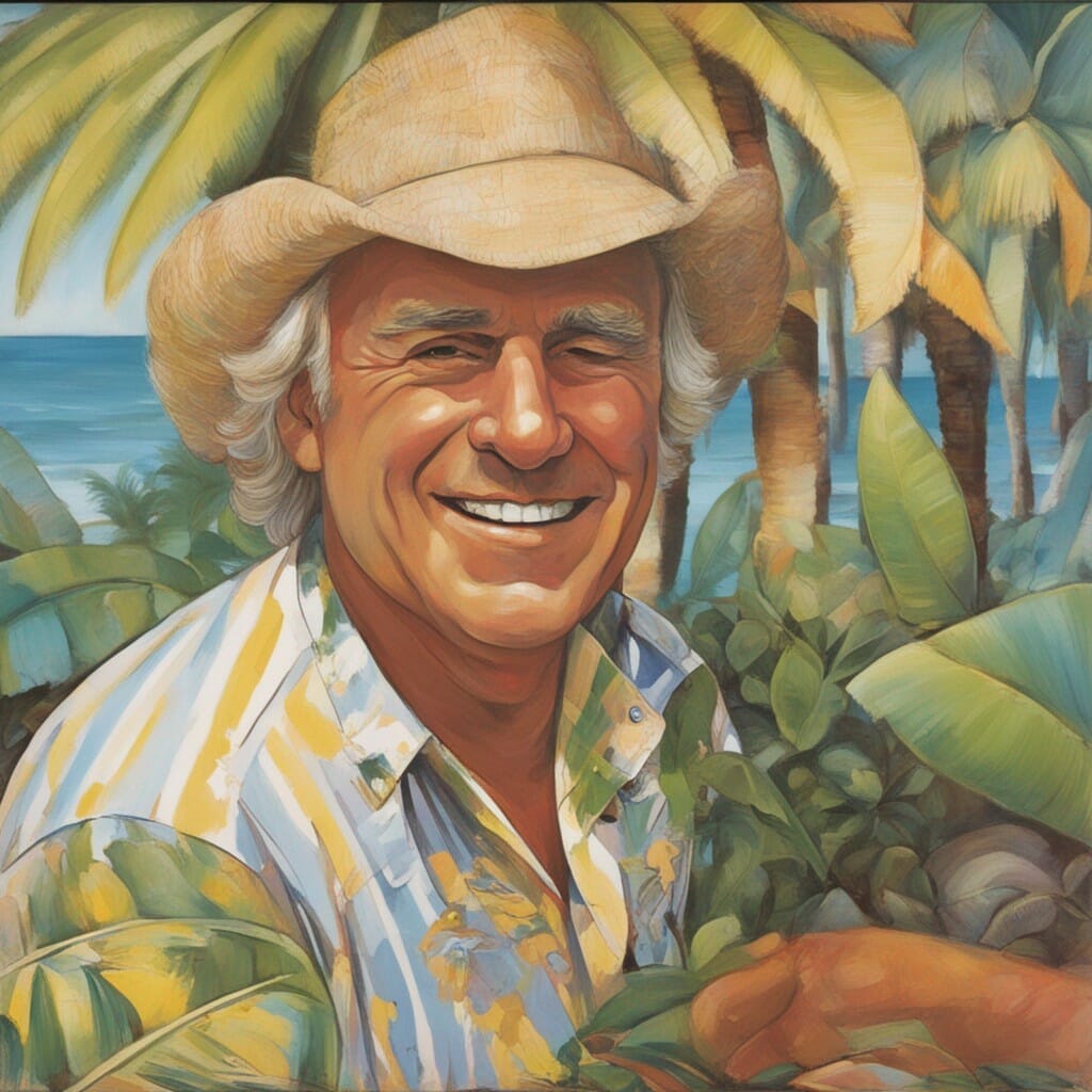 Jimmy Buffett portrait.